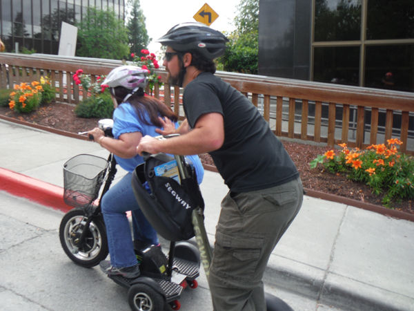 ryan helped Renee up the steep hill